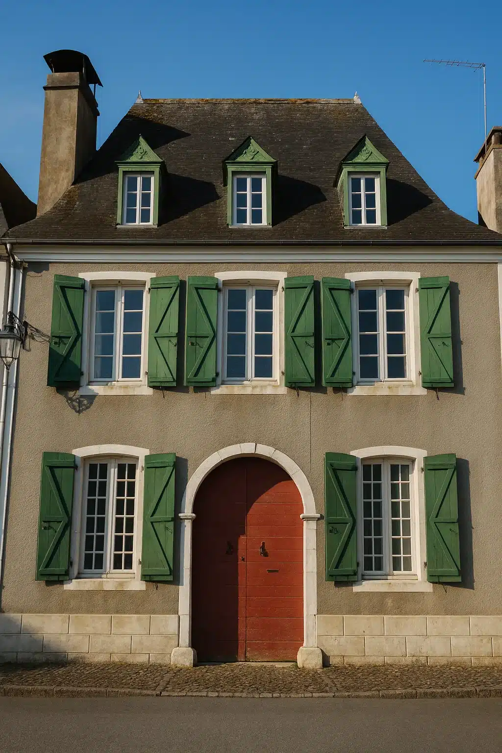 Photo d'une façade d'une maison béarnaise