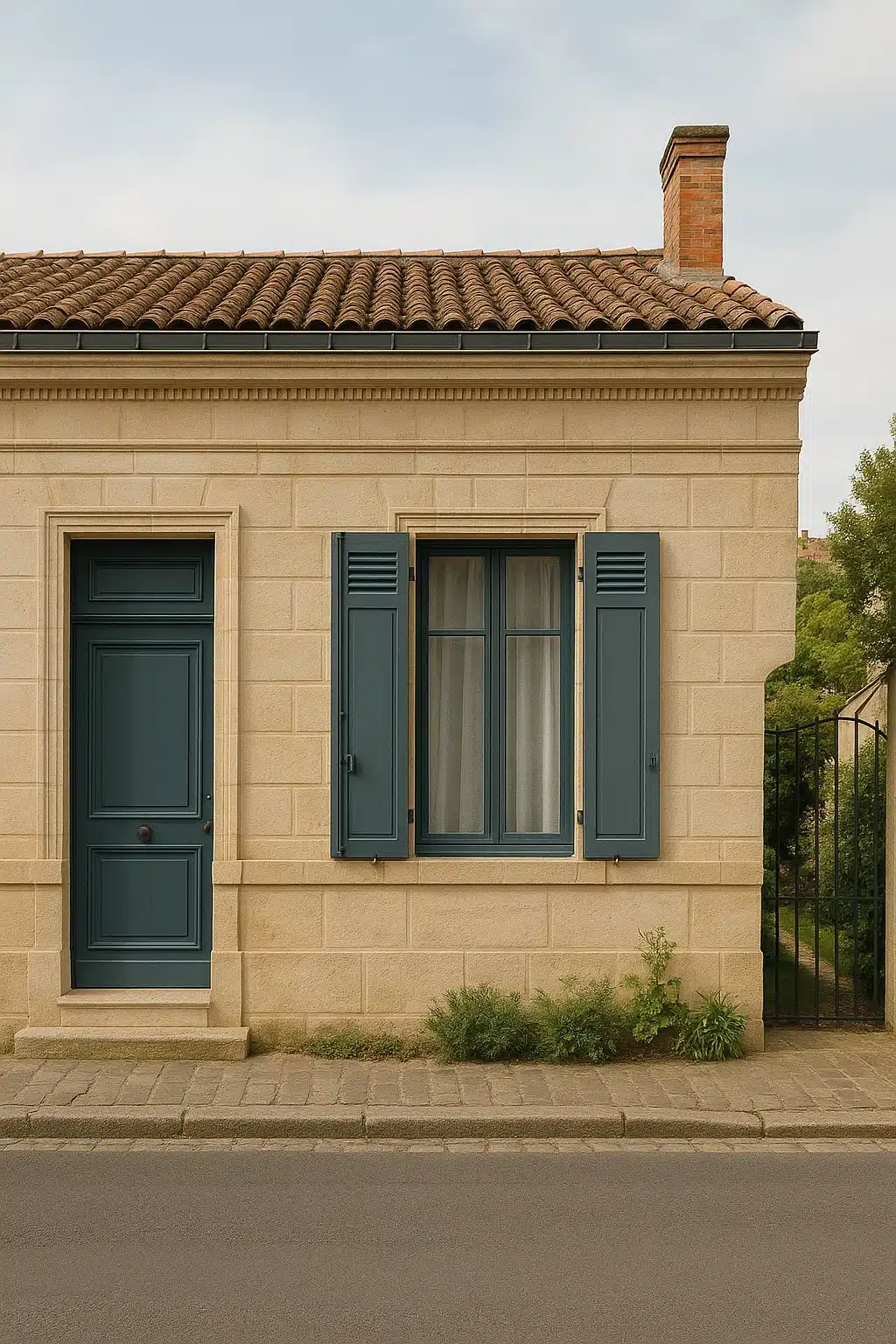 Façade d'une échoppe brodelaise
