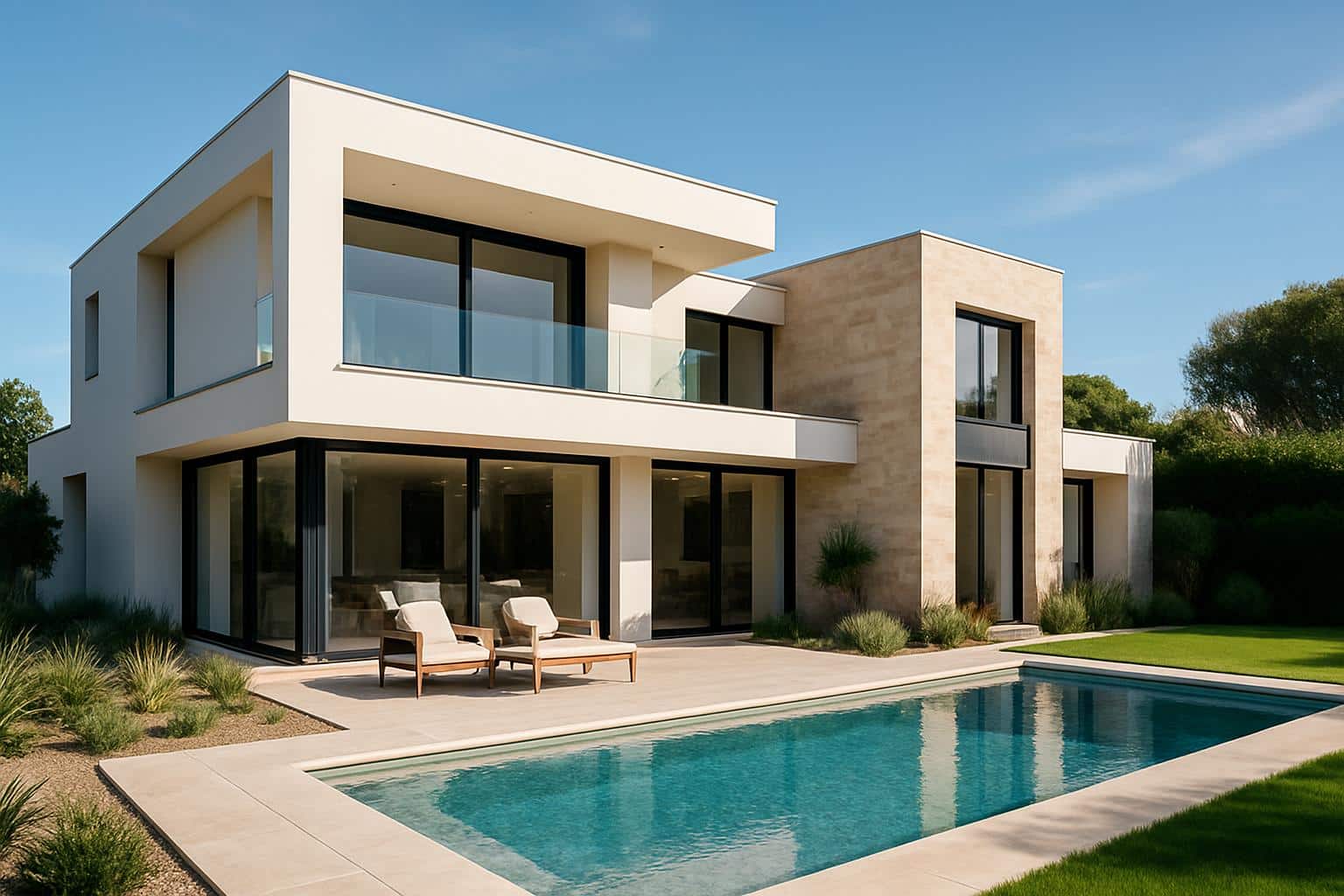 Menuiseries design et performantes pour villa haut de gamme à Frejus alliant esthetique et efficacite energetique