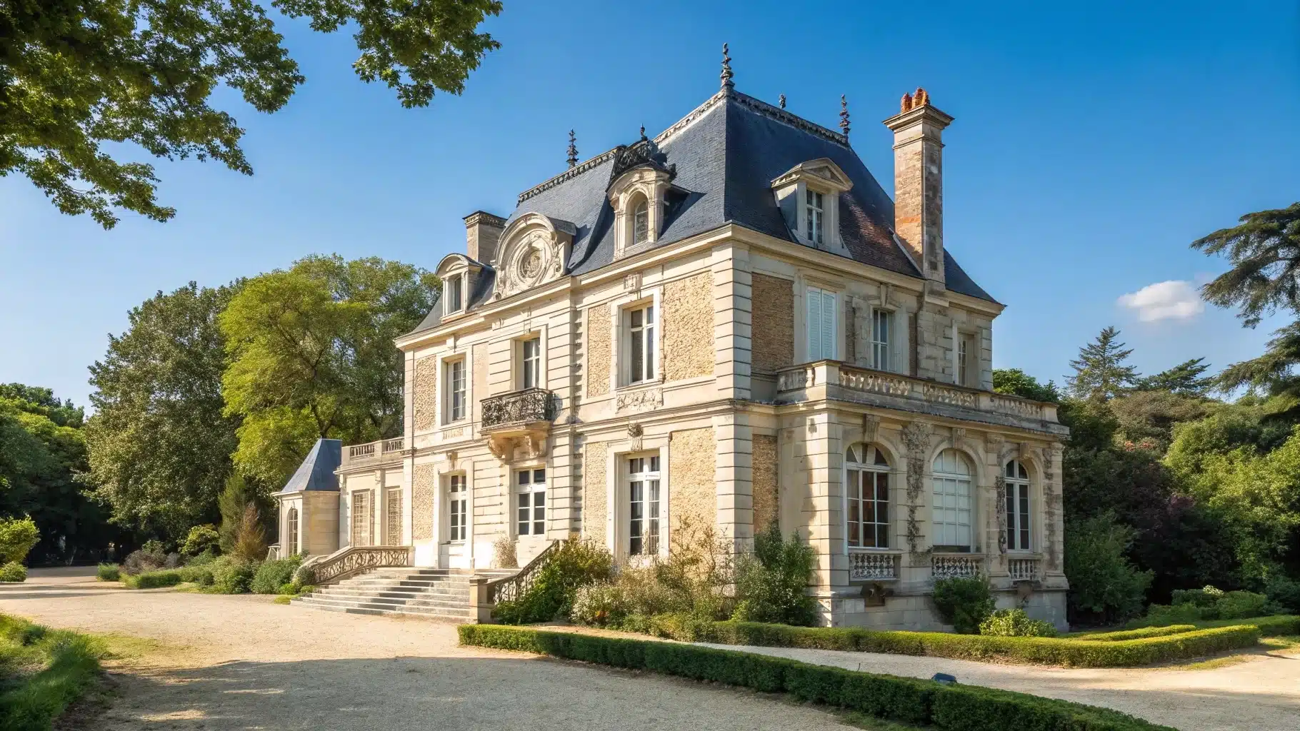 Malouinière, sa cour et son jardin